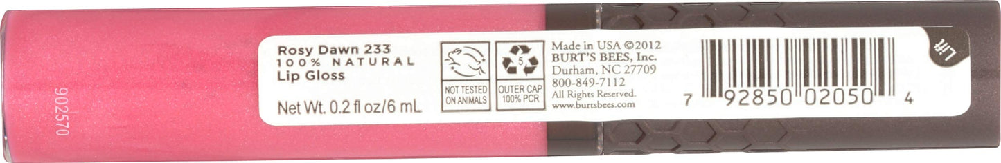 Burts Bees, Lip Gloss Rosy Dawn, 0.2 Fl Oz