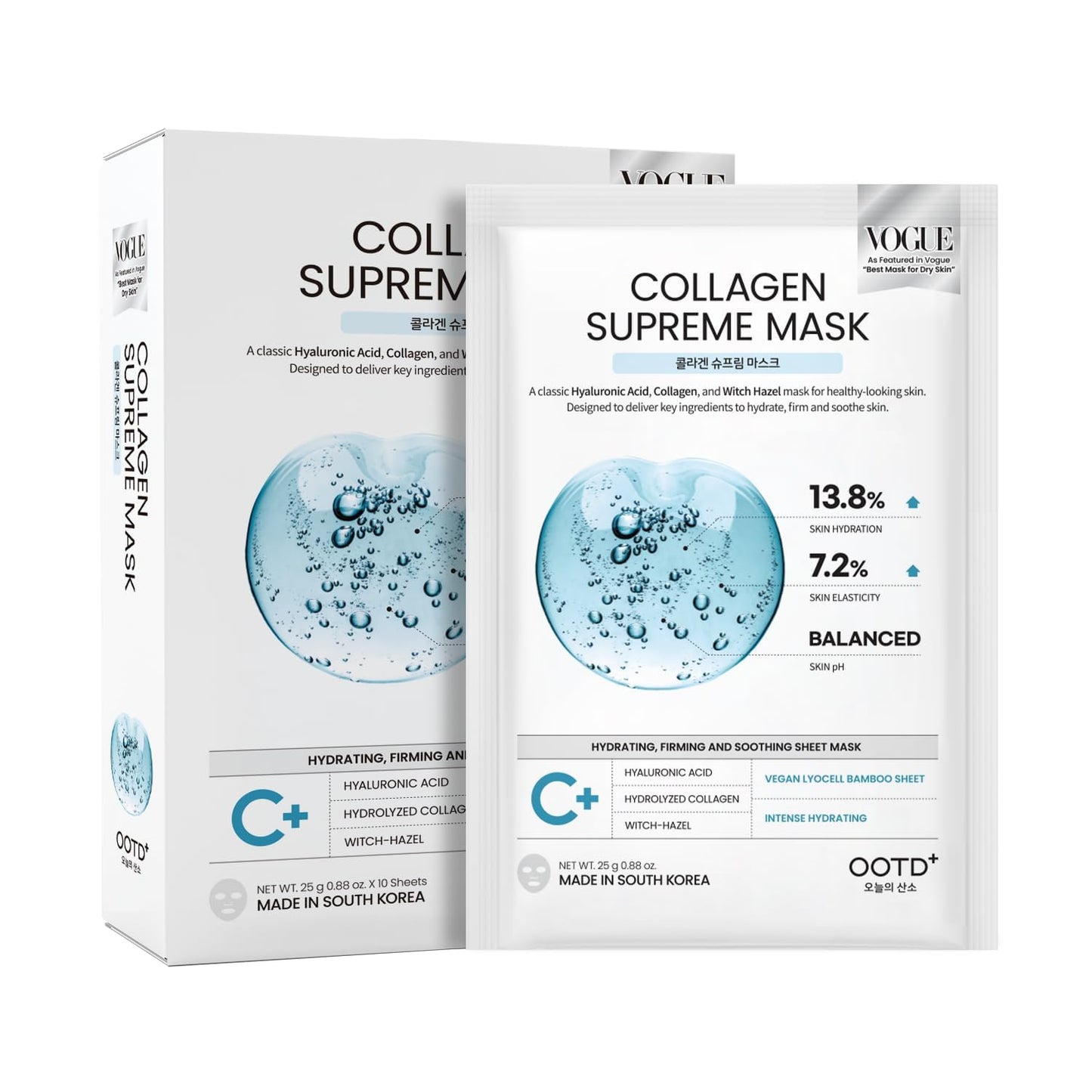 Collagen Hydrating Sheet Masks for Face Korean Anti Aging Mask Sheet for Dry Skin & Sensitive Skin, EVE Vegan, Not Tested on Animals, No Parabens, No Beauty and Personal Care #OOTD Default Title