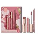 Rachel Couture Complete Lip Kit | Includes Lipstick, Lip Liner & Lip Gloss | Vegan & Cruelty Free | Infused with Rose Extract - Nude