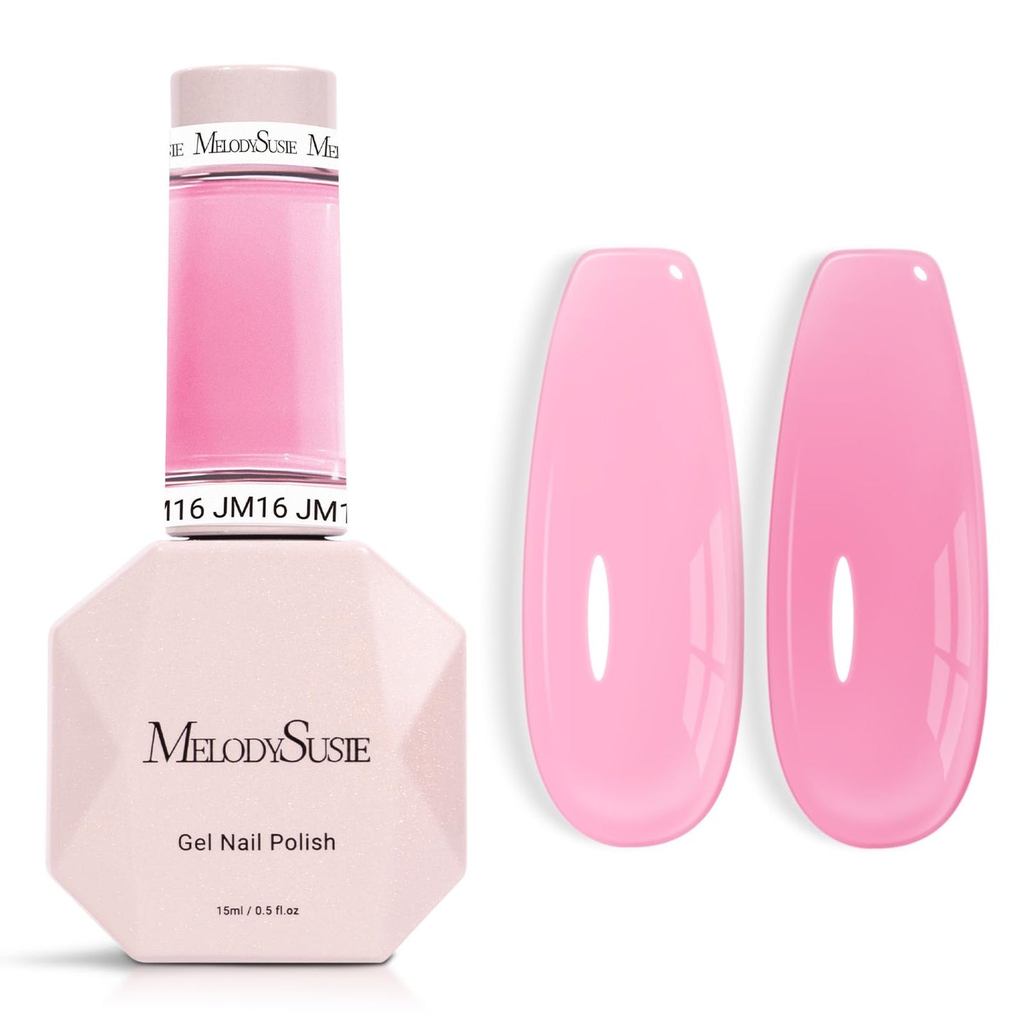 MelodySusie Jeweliver Gel Nail Polish, 0.5Fl.oz Berry Pink Gel Polish Pastel Nude Color Sheer Translucent Soak Off UV LED Light Cure Gift Nail Art Beauty and Personal Care MelodySusie Default Title