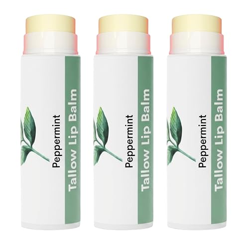 Tallow Lip Balm by Cattle Creek - All-Natural Ingredients, Long-Lasting Moisture and Hydration for Dry, Cracked, and Chapped Lips, Soothing Formula