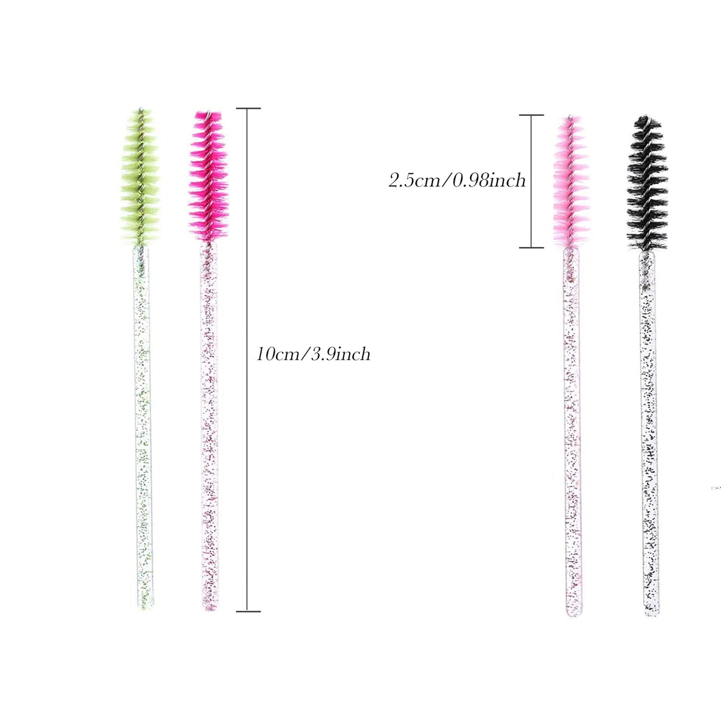 300Pcs Disposable Eyelash Mascara Brushes for Eye Lashes Extension Eyebrow and Makeup for Eye Lash Extension, Eyebrow and Makeup Crystal 6