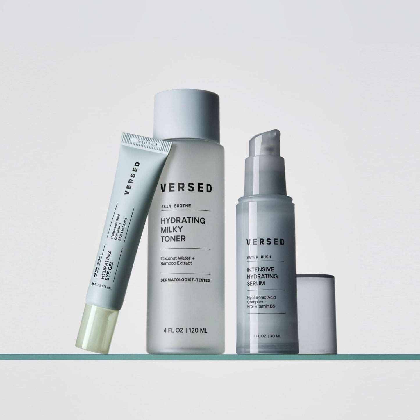 Versed Water Rush Intensive Hydrating Serum - Hyaluronic Acid Serums for Face with Vitamin B5 - Lightweight Face Serum for Dry Skin - Sensitive