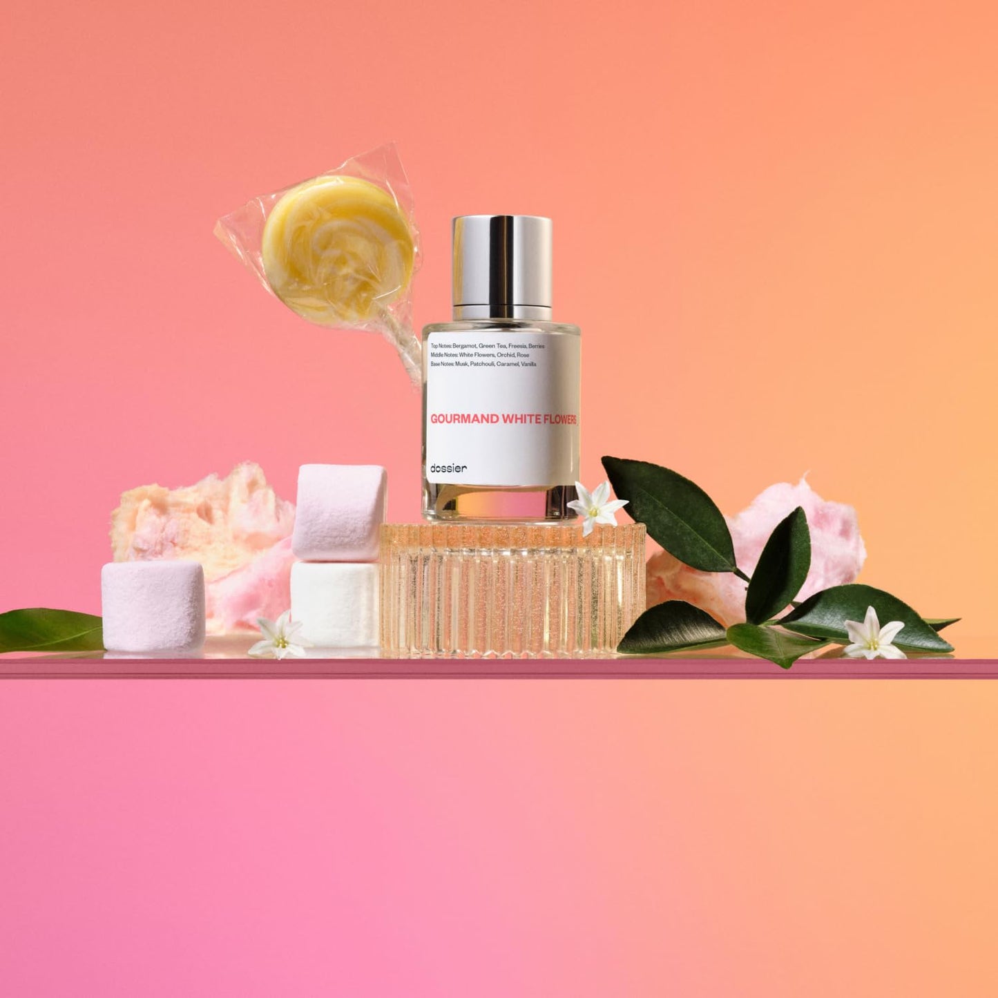 Dossier - Gourmand White Flowers - Eau de Parfum - Inspired by Viktor&Rolf's Flowerbomb - Perfume Luxury - Pure Infused - Paraben-Free - Vegan -