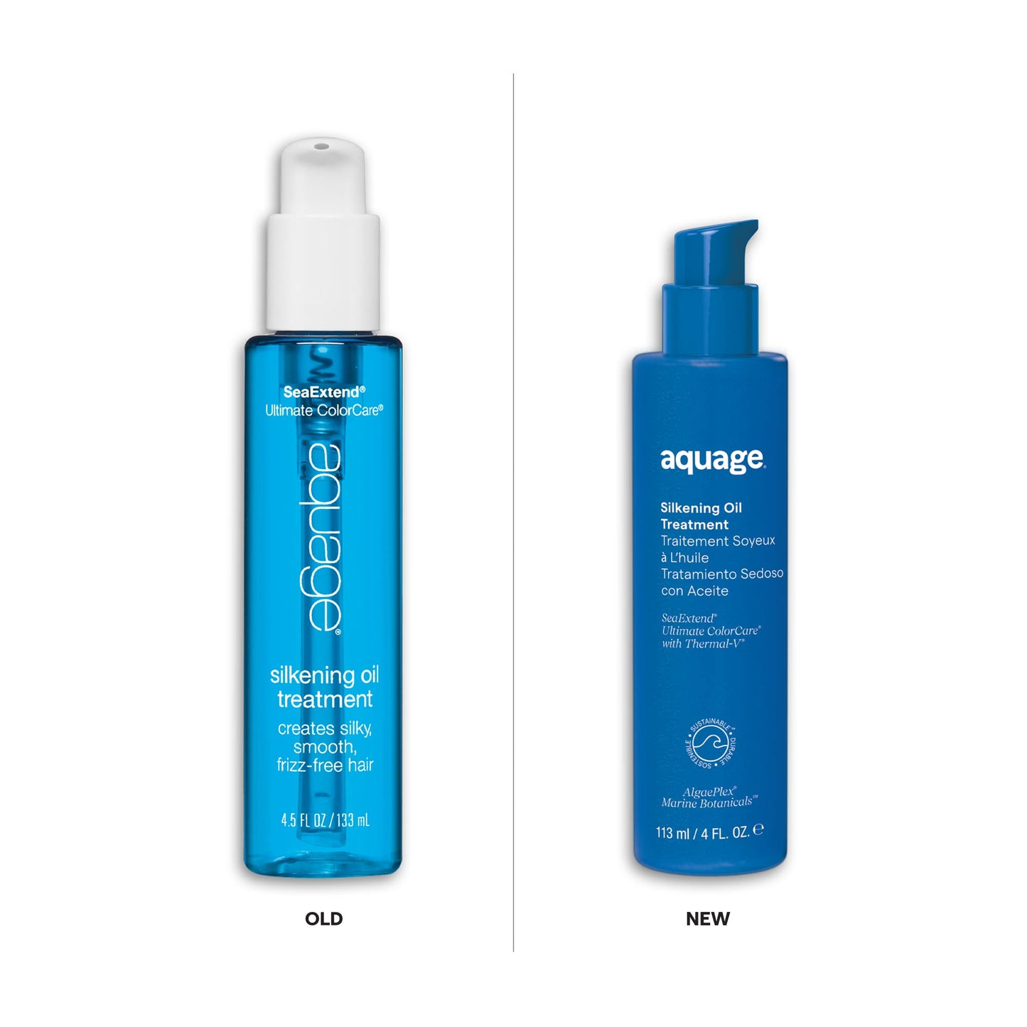 AQUAGE SeaExtend Silkening Oil Treatment, Ultra-Light Formula Smooths, Silkens and Adds Brilliant Shine, 4 oz
