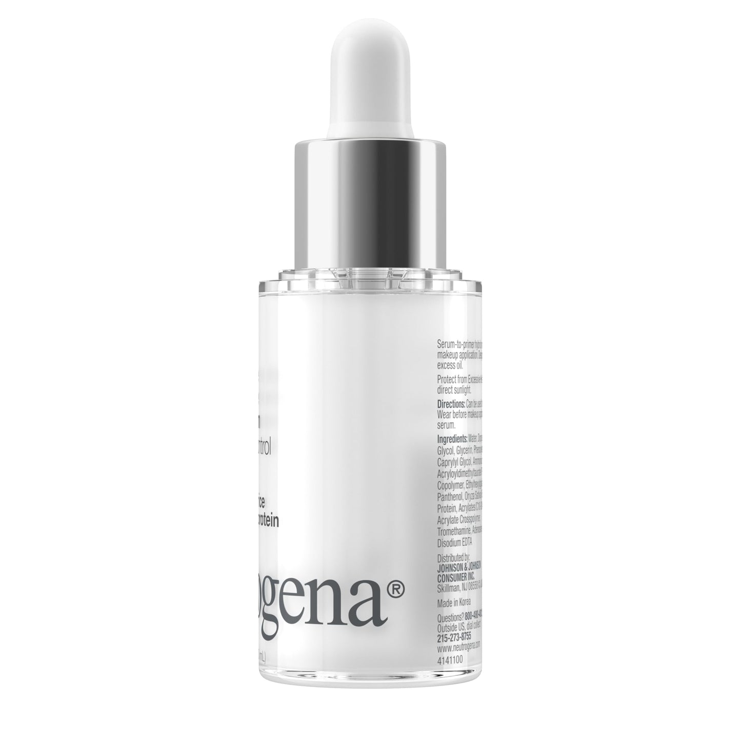 Neutrogena Shine Control Matte Booster Face Primer & Serum, Skin-Mattifying Serum-to-Primer with Rice Protein, Absorbs Excess Oil & Keeps Skin Shine