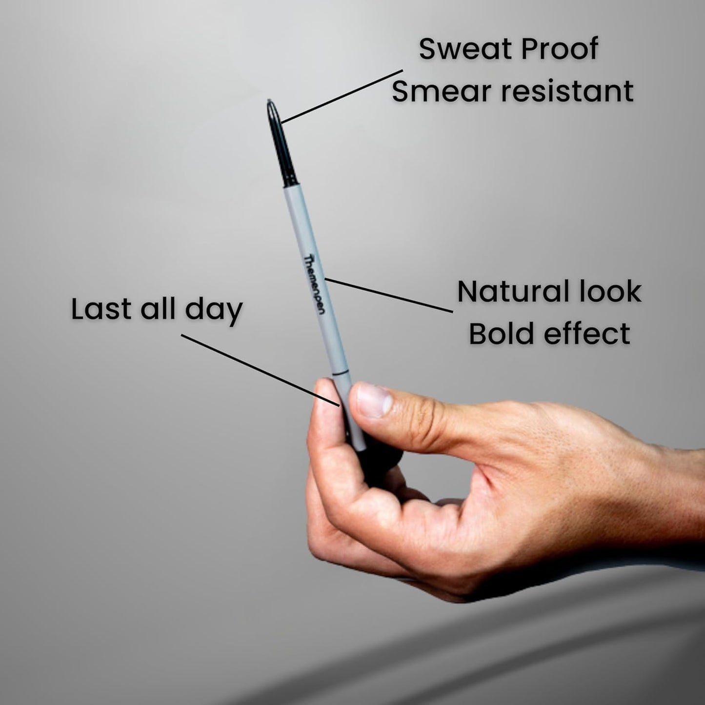 The Men Pen - Waterproof Eyebrow Pen | Beard Filler for Men | Microblading Eyebrow Pen | Hair Filler | Anti-Smudge | Mustache, Beard & Eyebrow Filler