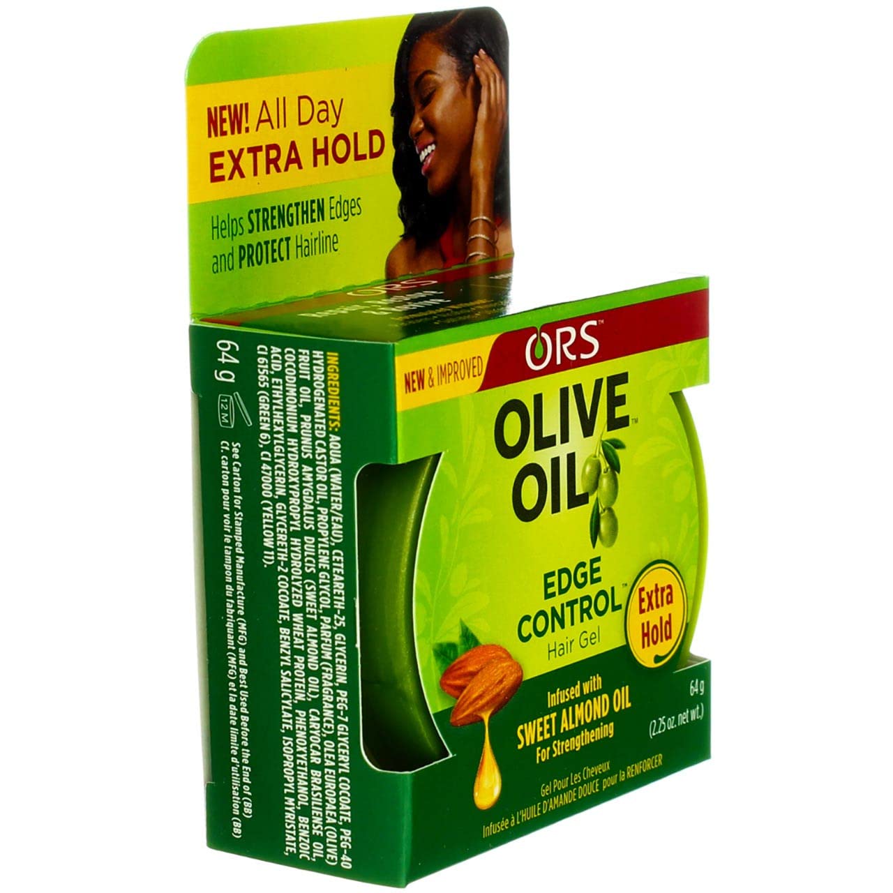 ORS Olive Oil Edge Control Hair Gel for Strengthening (2.2 oz)