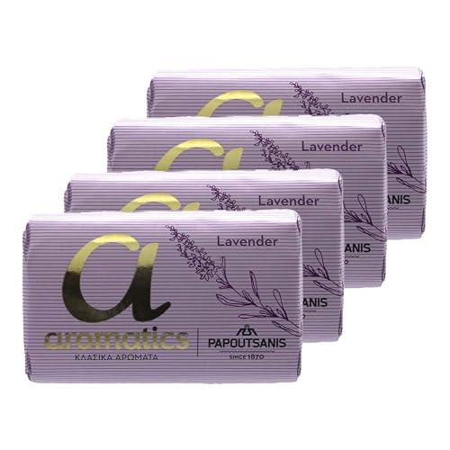 Papoutsanis Greek Aromatic Soaps - Lavender, 4 x 125gr bars Beauty & Personal Care Greekshops.com
