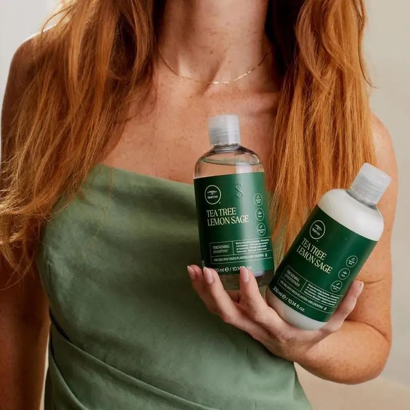Tea Tree Lemon Sage Thickening Shampoo, Builds Body + Boosts Volume, For Fine Hair, 33.8 fl. oz. Beauty and Personal Care Tea Tree
