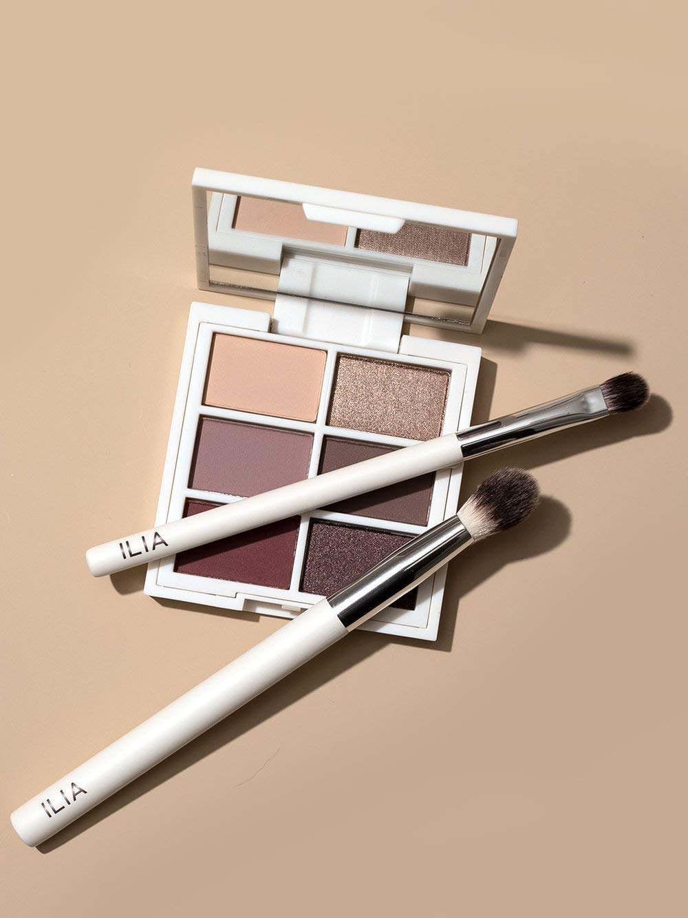 ILIA - Shadow Brush | Flat, Tapered Head Made with FSC Certified Wood, Aluminum, + Soft, Vegan Bristles | Pack, Press, + Sweep Eyeshadow | Expertly