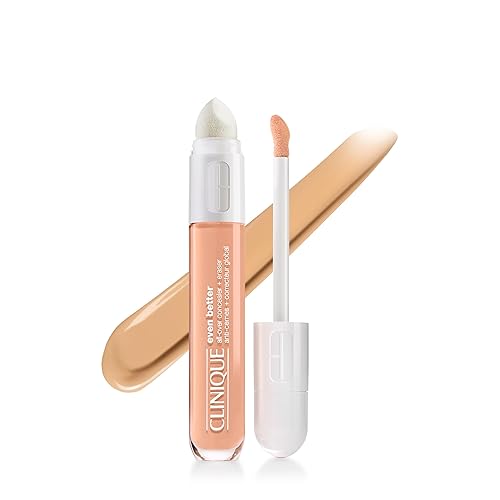 Clinique Even Better All-Over Full Coverage Concealer + Eraser Makeup For Dark Undereye Circles | With Hyaluronic Acid + Caffeine | Hydrating