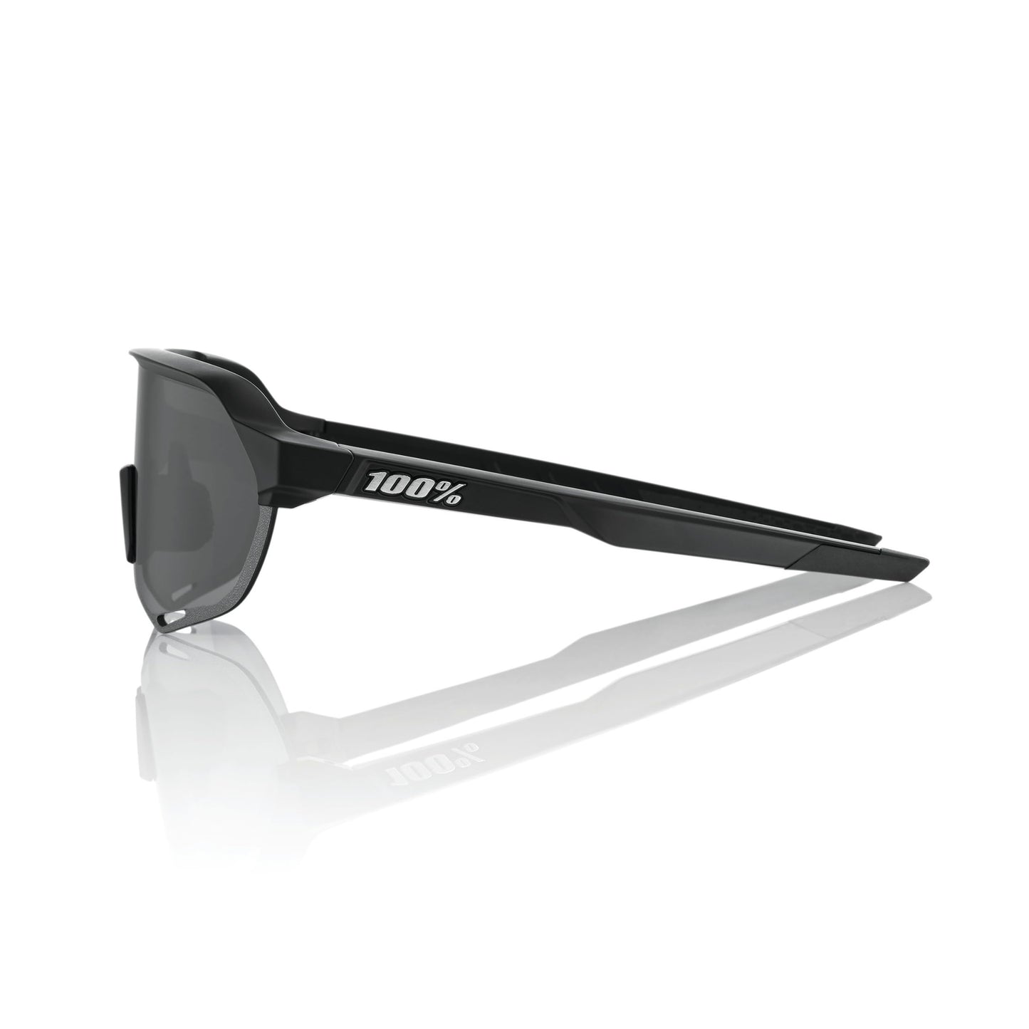 100% S2 Sport Performance Cycling Sunglasses (Soft Tact Black - Smoke Lens)