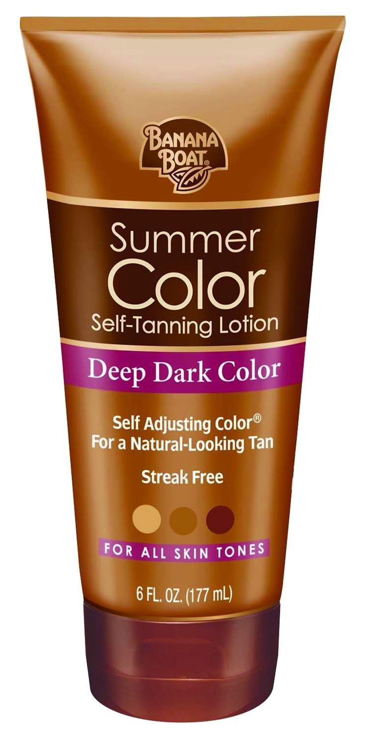 Banana Boat Summer Color Self Tanning Lotion, 6oz | Self Tanner, Deep Dark Color for All Skin Tones, Gradual Tanning Lotion, Sunless Tanner, 6oz (Pack