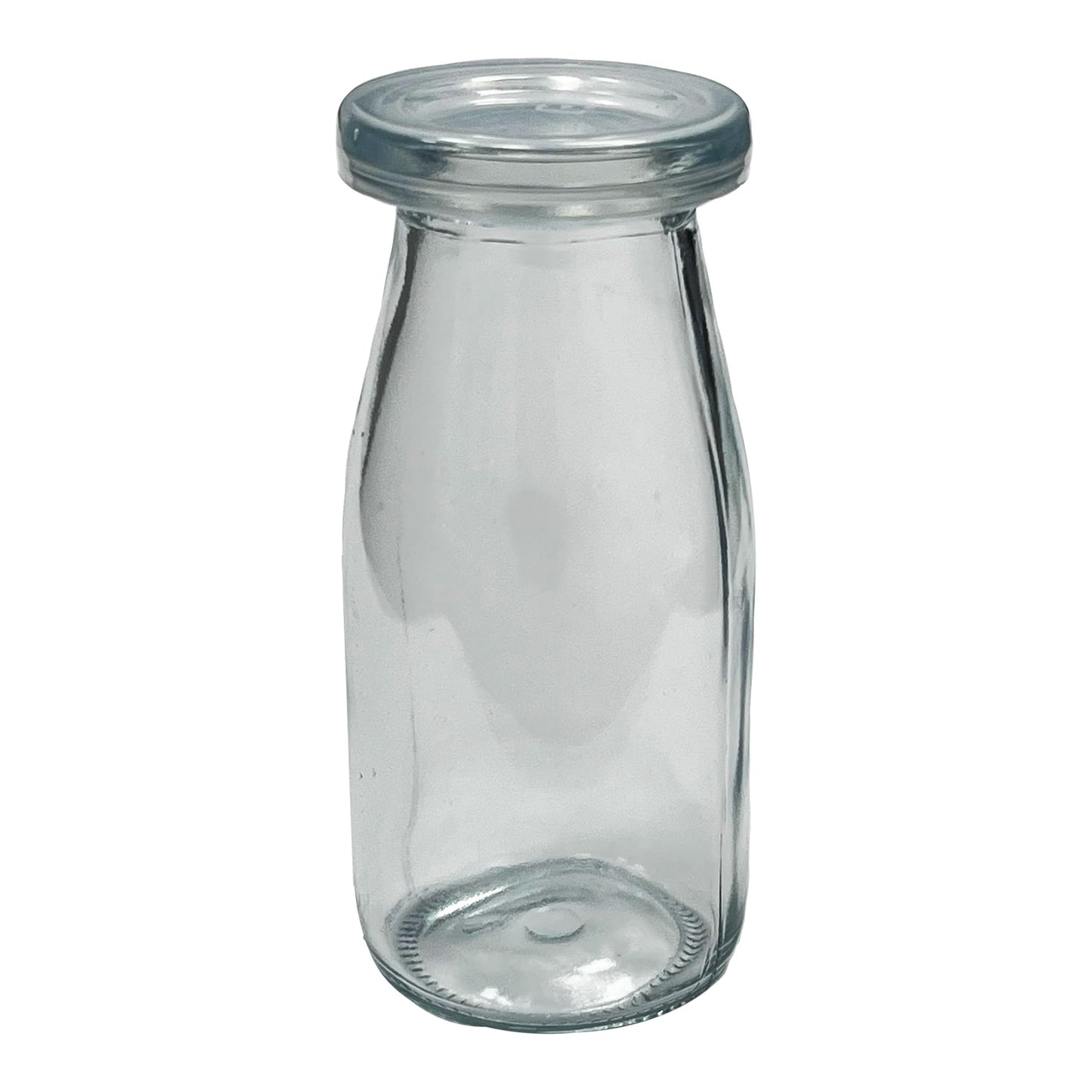 ICE N COLD 6.76 oz / 200ml Vintage Glass Bottle with Leakproof Clear Lid, Reusable & Eco-Friendly - Ideal for Milk, Juices, Smoothies, Infused Water