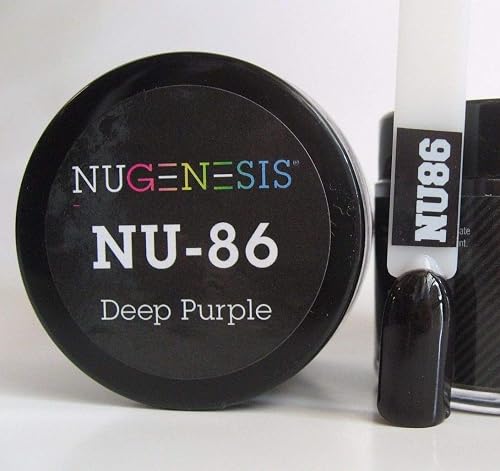 NuGenesis Nail Dipping Powder Color 1.5oz/43g jar - (NU86 DEEP PURPLE) Beauty & Personal Care Nugenesis