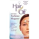 Hair Off Instant Eyebrow Shapers - Fast, Easy, & Mistake Proof Waxing Strips - Natural & Pain-Free Eyebrow Waxing Kit -Wax Strips for Hair Removal