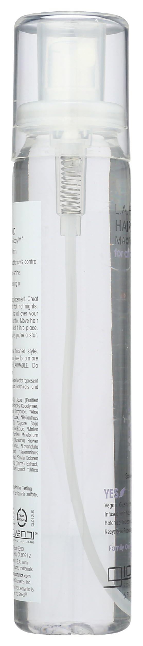 GIOVANNI L.A. Hold Hair Spritz - Maximum Styling Spray, Lightweight, Lauryl & Laureth Sulfate Free - 5 oz