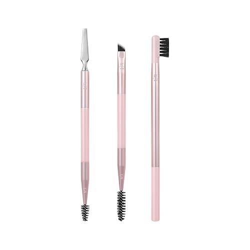 Real Techniques Brow Styling Set, For Lifting Brows, Fill & Style, Dual-ended Makeup Brushes, Full Kit for Eyebrows, Get Full, Laminated, or Natural