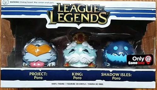 Funko League of Legends Poro 3 Pack, Gamestop Exclusive, Project, King, Shadow Isles
