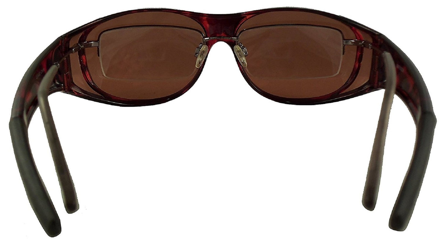 Polarized Fit Over Sunglasses 2866, Size Small, Tortoise