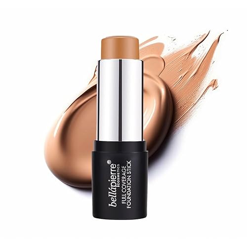 bellapierre Mineral Foundation Stick | Full Coverage Matte Finish | Cruelty Free | Non-Toxic and Paraben Free | Compact Tube - 0.35 Oz - Deep