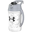 Under Armour Sports Water Jug, 64oz Insulated Water Bottle w/Handle, Half Gallon, Fence Hook, Leak Resistant, Baseball, Football & More