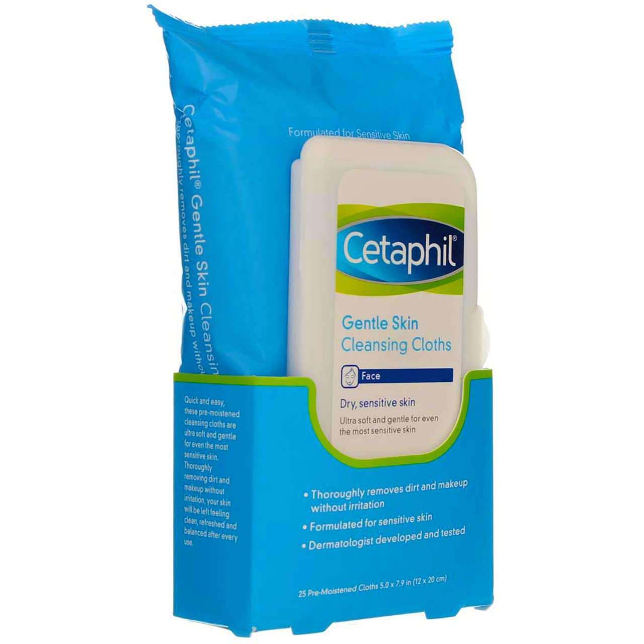 Cetaphil Gentle Skin Cleansing Cloths 25 ea (Pack of 5)