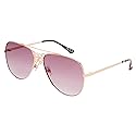 Betsey Johnson Women's Pure Bliss Aviator Sunglasses, Pink, 64 mm