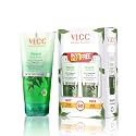 VLCC Neem Face Wash with Chamomile & Tea Tree | Anti-Acne Facial Cleanser with Soothing Properties | 5.07 Fl Oz/150 ml (Pack of 2)