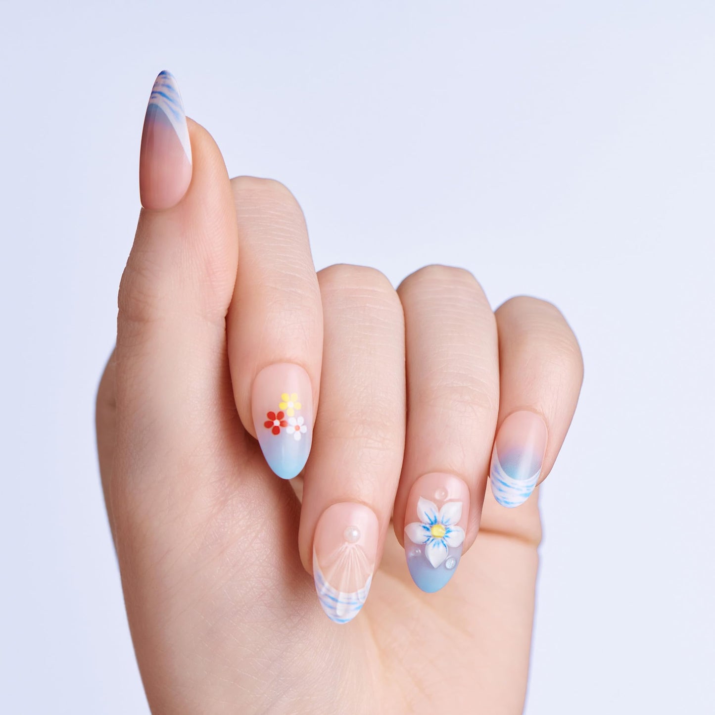 Kiss Impress No Glue Mani Press On Nails, Design, 'Amerie', Multicolor, Medium Size, Almond Shape, Includes 30 Nails, Prep Pad, 1 Manicure Stick, 1 Beauty & Personal Care imPRESS