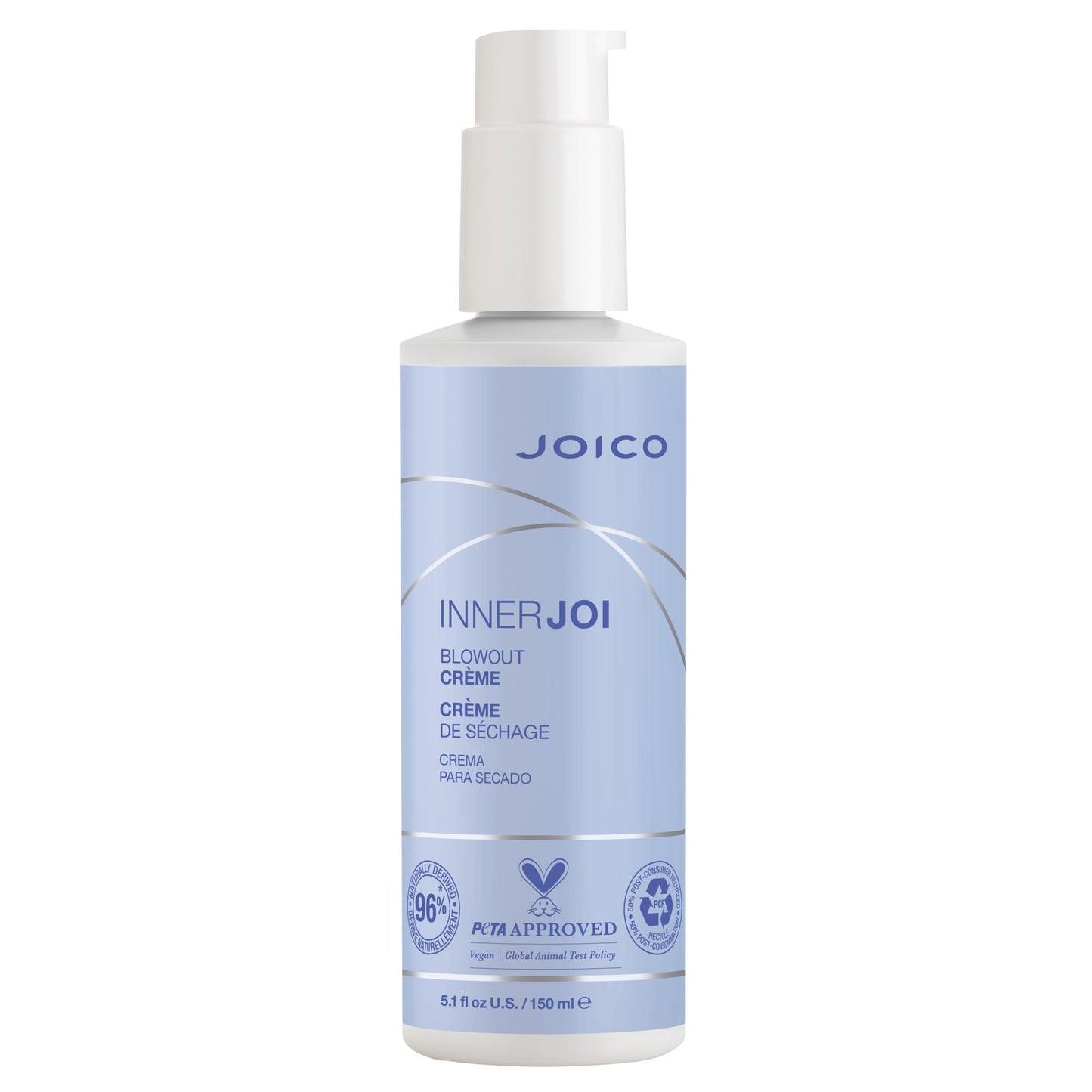 Joico InnerJoi Blowout Creme | Styling For All Hair Types | Sulfate & Paraben Free | Naturally-Derived Vegan Formula | 5.1 oz