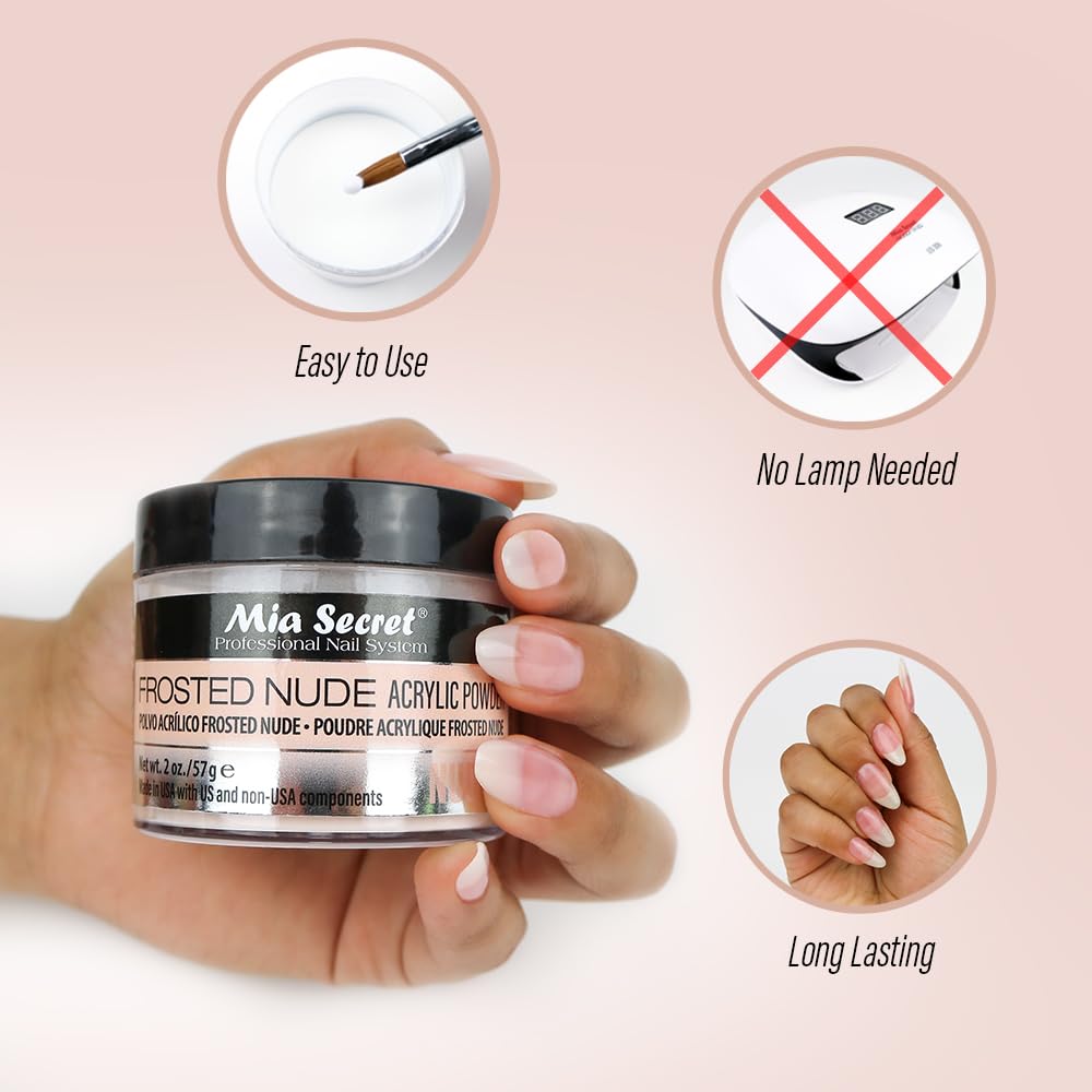 Mia Secret Frosted Nude Acrylic Powder MADE IN USA multiple sizes (1 oz.) Beauty & Personal Care Mia Secret