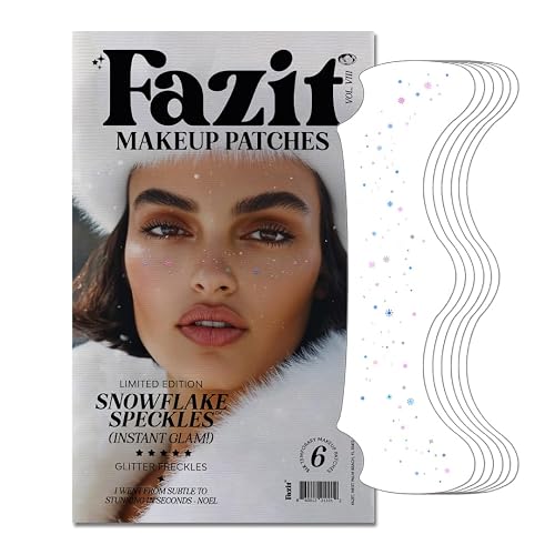 Fazit Makeup Patches - Snowflake Speckles - Glow Up Make-Up Patches - Cute Glitter Makeup Accessories for Women - Cosmetic Glitter for Face