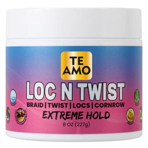 Te Amo Braiding Gel - Extreme Hold Braid | Cornrows | Long-Lasting Braiding Gel | Lock N Twist | No Flaking, High Shine for Braids, Locs, Twists