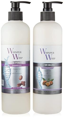 Whisper Whip Combo Set with Ultra Hydrating Shampoo and Moisture Balance Conditioner (2x16oz.)