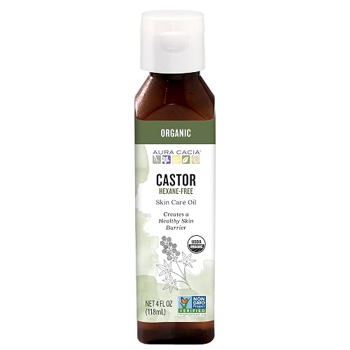 2 Packs of Aura Cacia Skin Care Oil - Organic Castor Oil - 4 Fl Oz