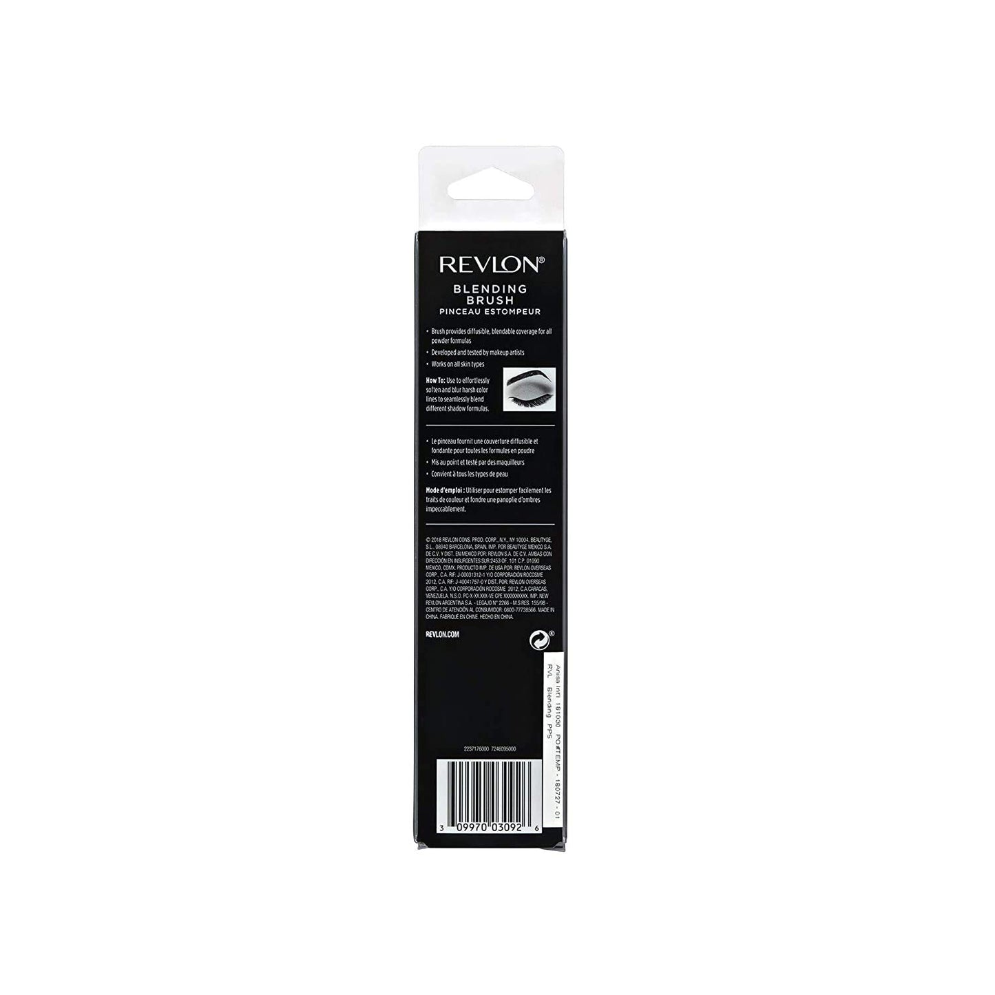 Revlon Blending Shadow Brush, Angled Eyeshadow Makeup Brush, Vegan and Coated