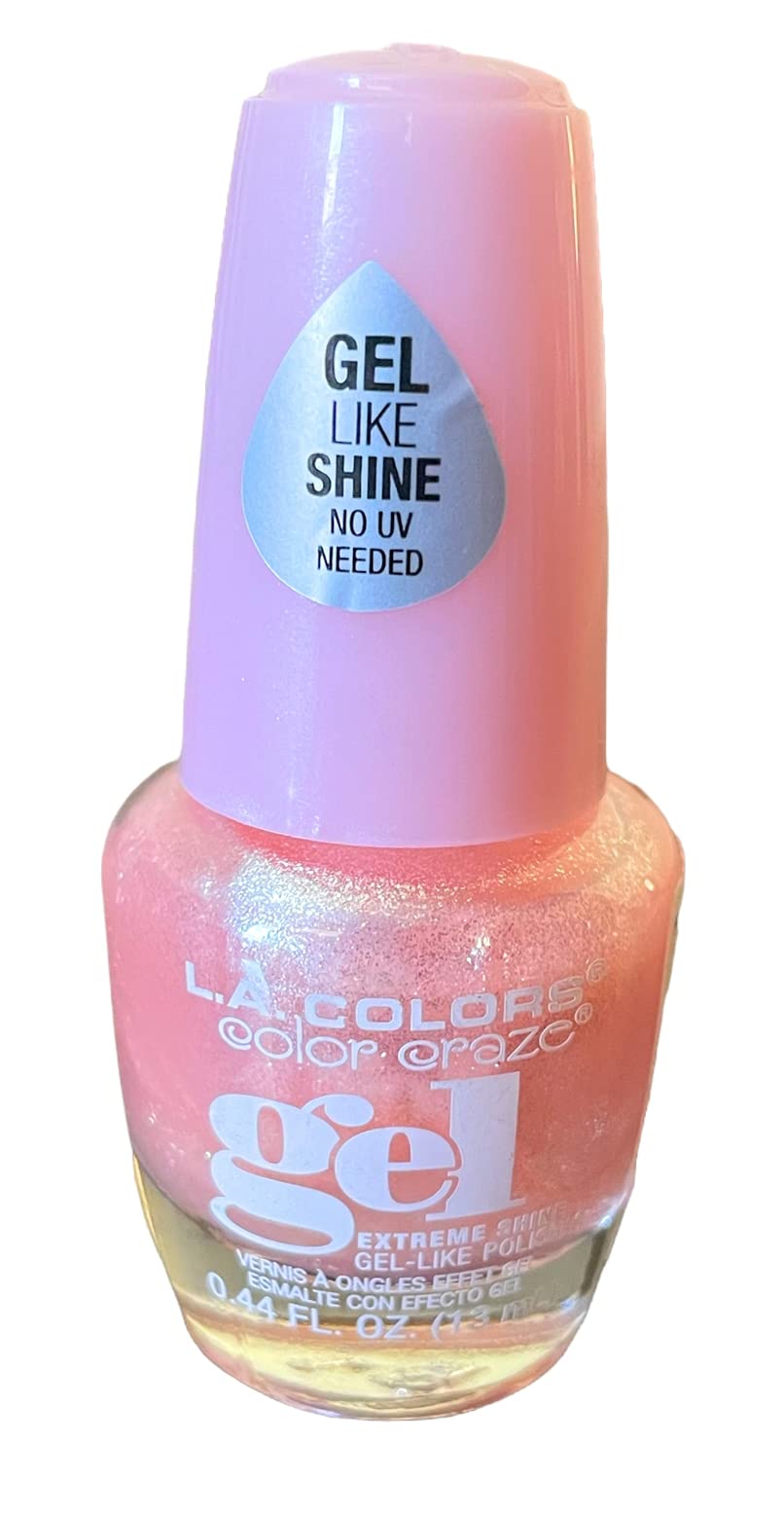 L.A. Colors Crazy Gel Nail Enamel Pink Sugar, 0.44 Fl Oz Beauty & Personal Care L.A. COLORS