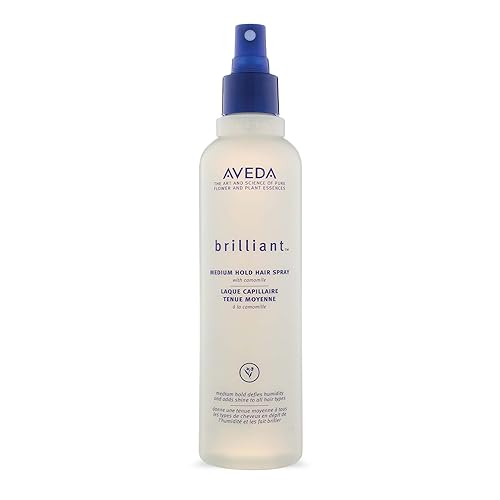 Aveda Brilliant Medium Hold Hair Spray | Non-Aerosol Spray | Anti-Humidity | Adds Shine | for All Hair Types, 8.5 Fl Oz