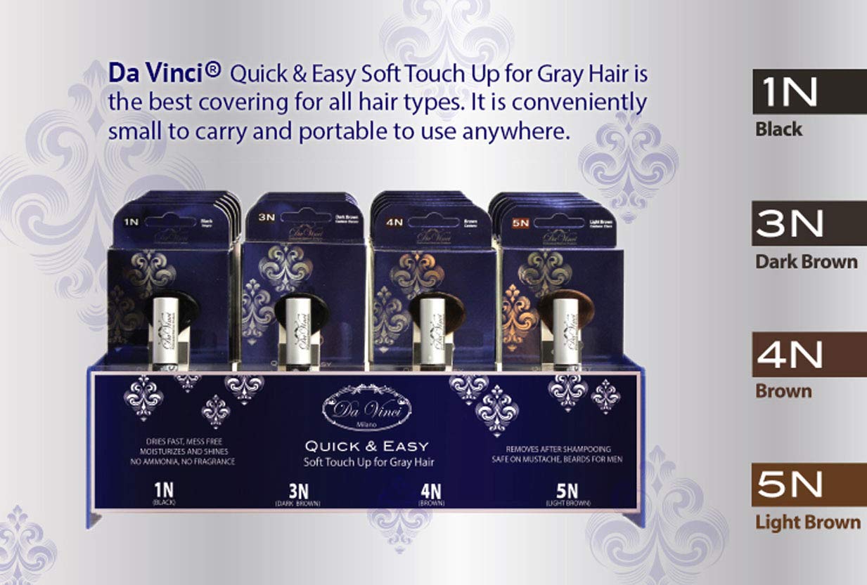 Da Vinci Daily Quick & Easy soft touch up for Gray Hair (3N Dark Brown)