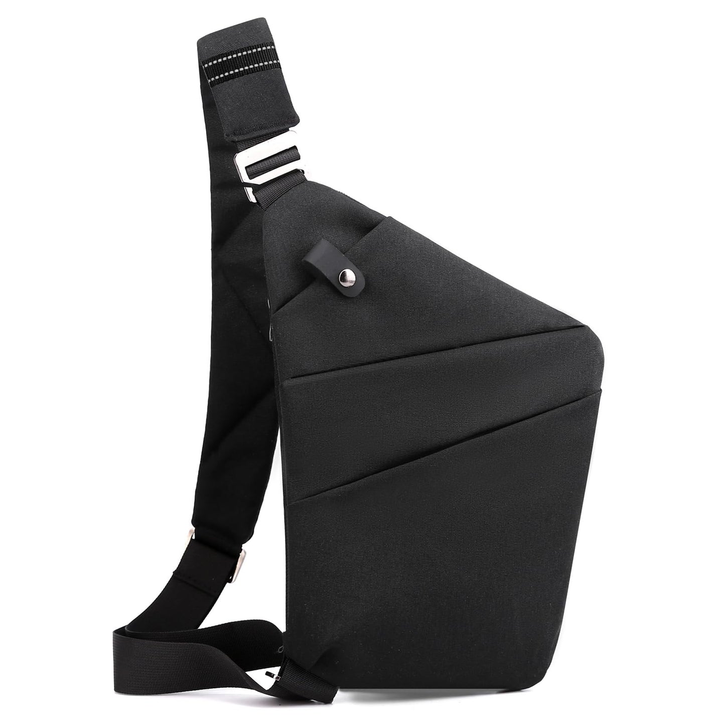 Anti Theft Travel Bag, One Shoulder Large Capacity Cross-body Bag Chest Fashion Lightweight Sling Bags for Travel Sports (Left Shoulder, Black)