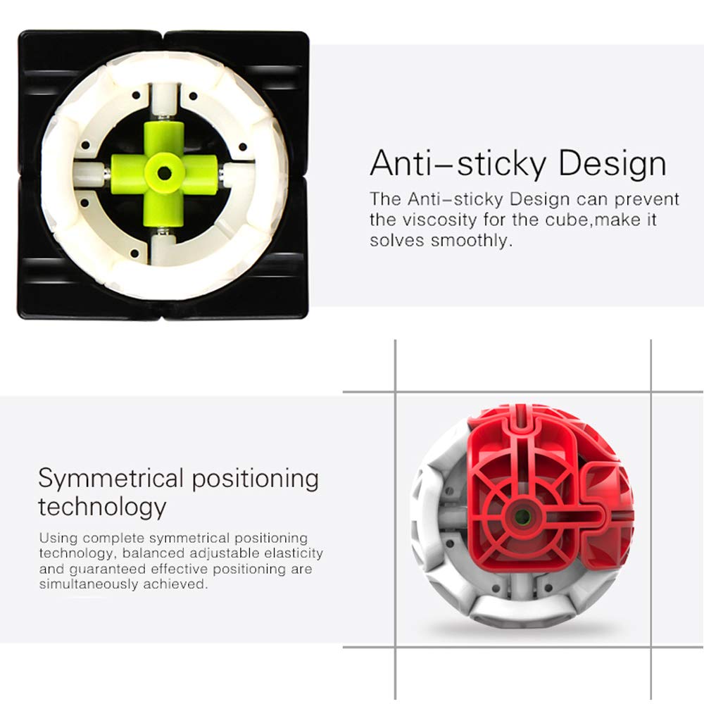 Qiyi Qidi Speed Cube 2x2 – Smooth Bright-Light Sticker, Classic Colors, Educational Puzzle Toy to Improve Child’s Concentration & Responsiveness