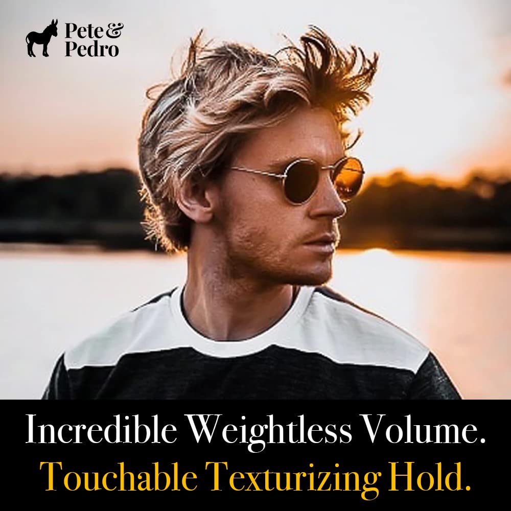 Pete & Pedro SALT - Natural Sea Salt Spray for Hair Men & Women, Adds Instant Volume, Texture, Thickness, & Light Hold | Texturizing & Thickening | As