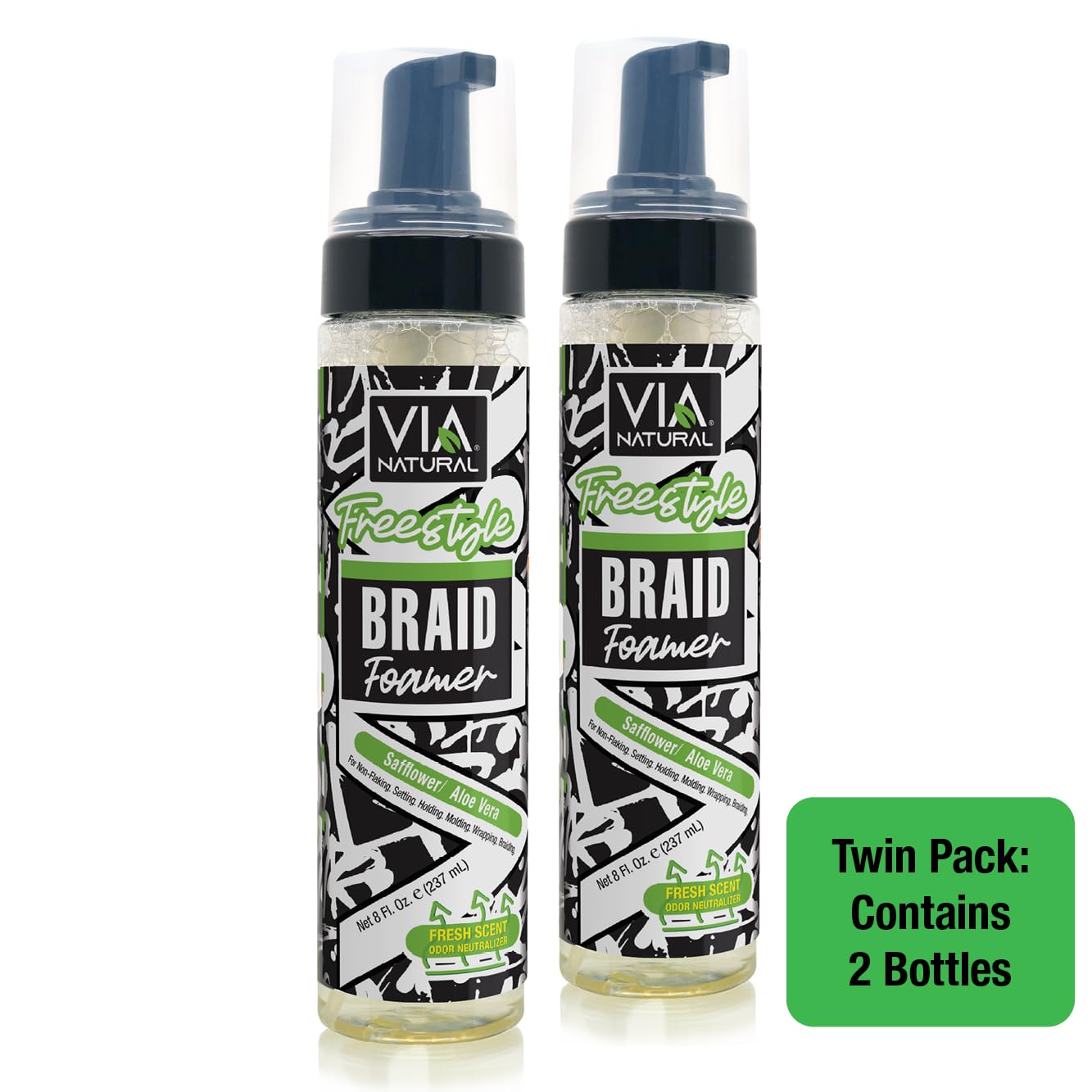 VIA Freestyle Braid Foamer - pack of 2