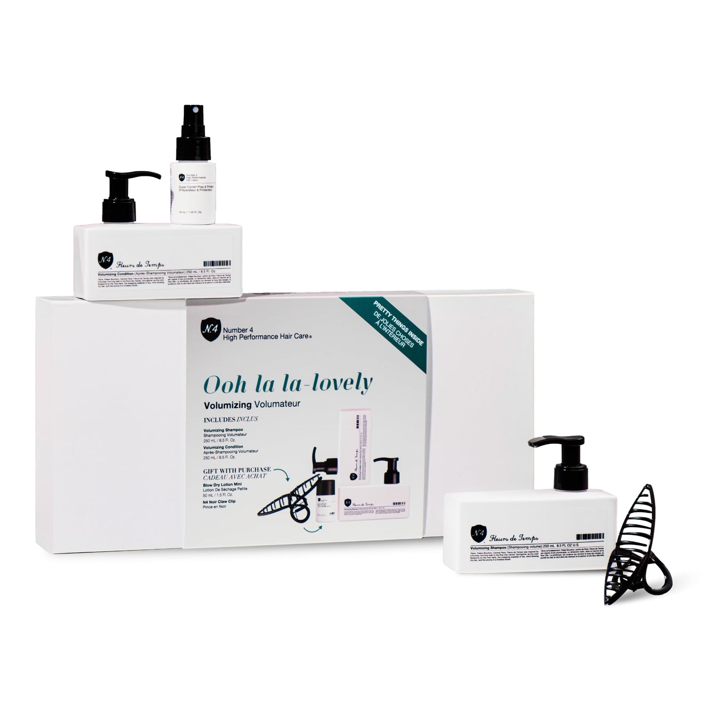 Number 4 Volumizing Gift Set - Lightweight Shampoo, Conditioner & Styling Products for Fine or Flat Hair - Sulfate-Free, Vegan, Color-Safe Hair Care