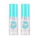 Nicka K New York Glam Lip Oil, Long Lasting, Tinted Lip Gloss, Nourihes, Hydrates (Pina Colada 2 Pack)