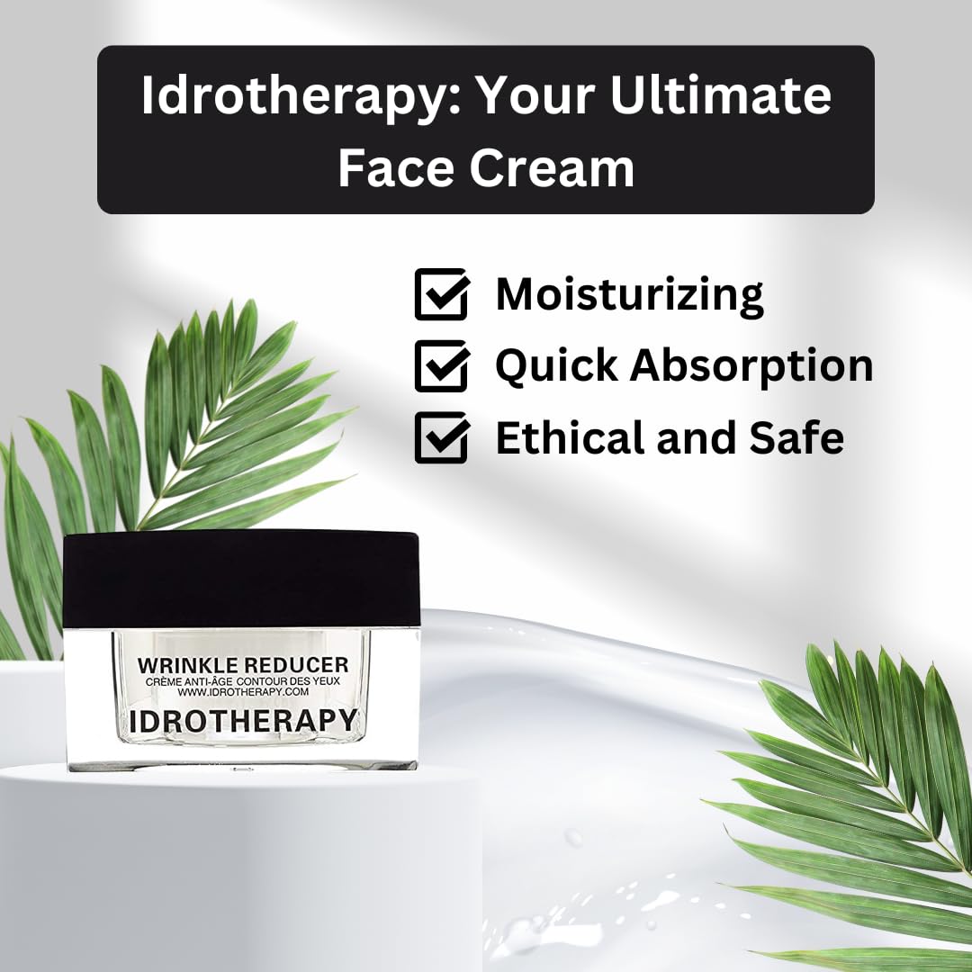 Idrotherapy Wrinkle Cream for Women with Renovage, Hyaluronic Acid and Matrixyl - Face Tightening & Lifting Cream - Anti-Aging Formula for Wrinkles