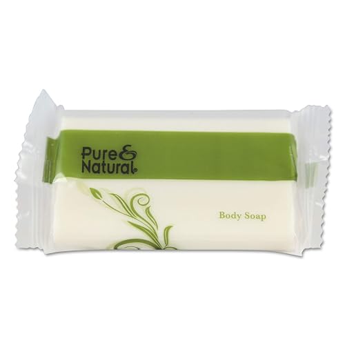 Pure & Natural Body & Facial Soap, 1.5 Oz, Fresh Scent, White, 500/Carton