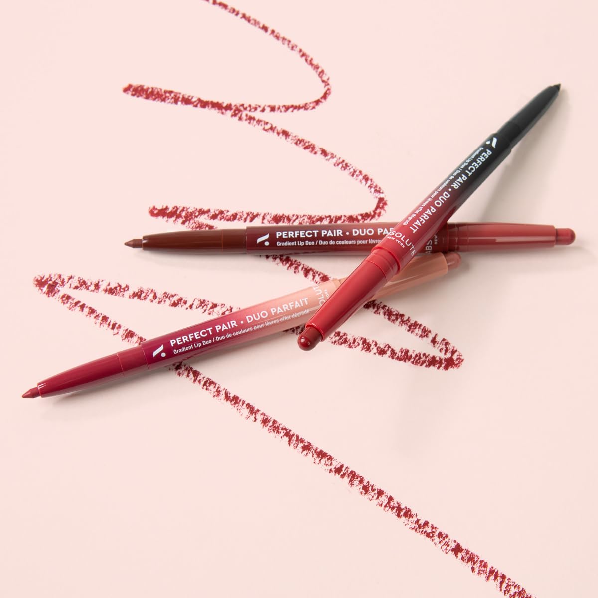 Absolute New York ALD06 Perfect Pair Lip Duo, Fuller and Poutier Lips, Deeper Shade For Lip Contouring, Satin Lipstick and Lip Liner